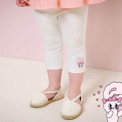 White Basic Esther Bunny 3/4 Leggings 2405MM12