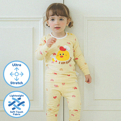 Yellow Sweet Heart Sleep Set (Slim Fit) 2501C23