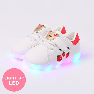 Red Strawberry Bear LED Sneakers 2503OZ17