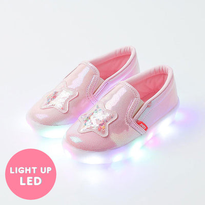 Pink Shine Star LED Slip-ons 2503OZ21