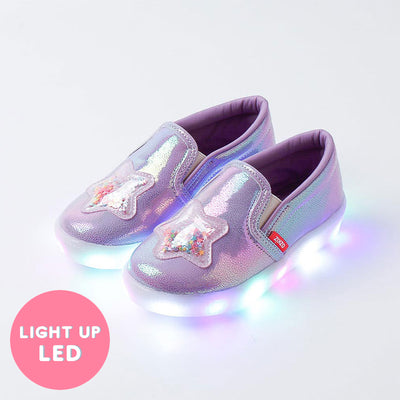 Purple Shine Star LED Slip-ons 2503OZ22